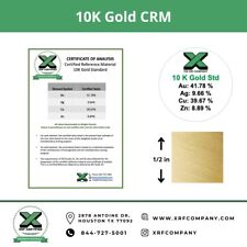 10 Karat Gold Au Crmcertified Reference Material Precious Metals Xrf Company