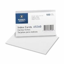 Business Source Plain Index Card 100 165 Gm 6 X 4 100 Pack White
