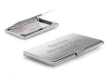 Personalised High Polished Chrome Business Card Holder Engraved