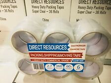 12 Pack Industrial Heavy Duty Clear Packing Tape 27mil Moving Packaging Strong