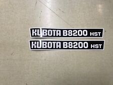 Kubota B8200 Hood Decals