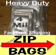 Clear Zip Seal Plastic Bags Heavy Duty 4mil Reclosable Top Lock Zipper Baggies