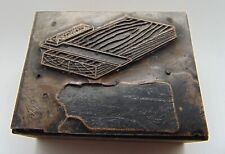 Vintage Printing Letterpress Printers Block Piece Of Wood Amp Stanley Square Tool