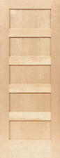 Birch 5 Panel Equal Flat Mission Shaker Stain Grade Solid Core Interior Doors