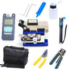 New Listingfiber Optic Ftth Tool Kit With Fc 6s Cutter Cleaver Optical Power Meter Visual