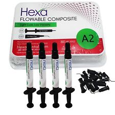Hexa Flowable Composite Light Cure Low Viscosity 4x 2g Syringe Tips Sale