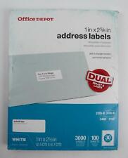 Office Depot 1x2 58 Address Labels Item 612 011 3000 Labels