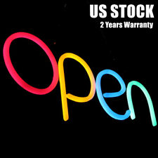 Business Store Open Sign Led Open Neon Light Bar Cafe Shop Outside Wall Decor