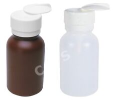 Menda Lasting Touch Round Plastic Dispenser Bottle Pump 8 Oz Blank Brown White