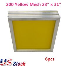 6pcs 23 X 31 Aluminum Silk Screen Printing Screens Frame With 200 Yellow Mesh