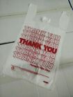 Thank You T-shirt Bags 11.5 X 6 X 21 White Plastic Shopping Bags 16 Bags