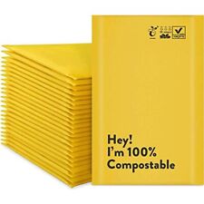 4x8 Biodegradable Bubble Mailers 25pcs 000 Compostable Padded Packaging