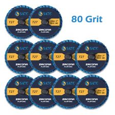 10pcs 2 Inch 80 Grit Zirconia Roll Lock Die Grinder Flap Sanding Grinding Disc