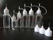 Wholesale 5 30ml Empty Plastic Squeezable Liquid Dropper Bottles Needle Tip Pet