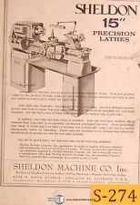 Sheldon 15 Lathe Parts Manual