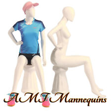 White Female Mannequin Sitting Full Body Manikin With Pedestal Shown Yfc 66w