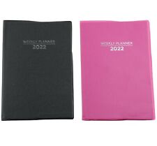 2022 Weekly Planner Notebook Agenda Vinyl Cover Contacts Choose Color 5x725