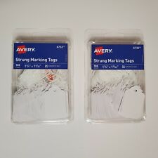 Avery Strung Marking Tags Garage Sale Retail String Tag 6732 White 100ct Lot 2