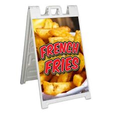French Fries Signicade 24x36 Aframe Sidewalk Sign Banner Decal Food