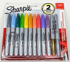 12 Pack Sharpie Metallic Colors Fine Point Permanent Markers Gold Silver 12ct