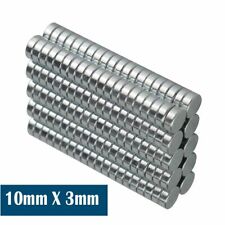 Neodymium Magnets N52 Disc Round Super Strong Rare Earth 10mm X 3mm Refrigerator