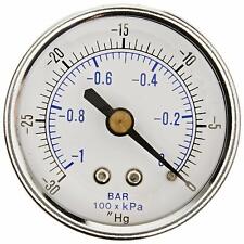 Dry Pressure Vacuum Gauge 30 0 Hg 14 Npt Back Mount For Air Water Oil 2 Dial