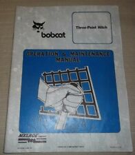 Bobcat Three Point Hitch Operation Amp Maintenance Book Manual