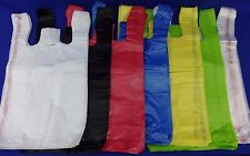 T Shirt Bags With Handles 115 X 6x 21 Plastic Retail Variety Of Qty Amp Colors