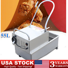 55l Commercial Fryer Oil Filter Cart Machine Filtration System Restaurant Cart