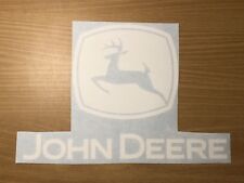 12 John Deere Logo White Tractor Decal Window Vinyl Sticker Lawnmower Diesel