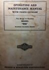 Briggs Stratton Wmb Hit Miss Engine Owner Parts Service Repair Manual Gas