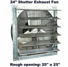 Commercial Wall Mount Shutter Exhaust Fan 24 Variable Speed Garage Shed Barn