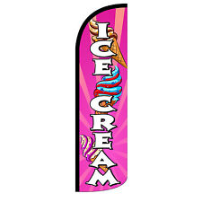 30 Wider Super Swooper Ice Cream Windless Feather Flag Only Sign Blade Banner