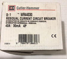 New Listingcutler Hammer Wr44030 Residual Current Circuit Breaker 40a 30ma 4p