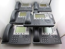 Lot Of 6 Cisco Cp 7940g Unified Ip Phone Voip Telephone Coil Cord Handset