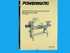 Powermatic Model 3520b Wood Lathe Operators Amp Parts List Manual 252