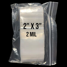 100 2 X 3 Clear Reclosable Zip Seal Bag Plastic 2 Mil Lock Bags Jewelry Zipper