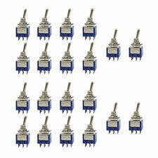 20 Pcs On Off On Mini Toggle Dpdt 6a 250vac Switches 3 Position Us Stock