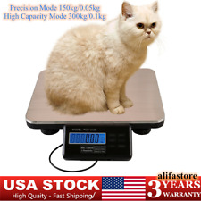 660lbs Platform Digital Scale Lcd Postal Shipping Pet Floor Bench On Withbattery