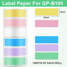 New Listingfor Gp B100 Label Maker Thermal Label Paper Reel 15mm 30mm Sticker Tape R2