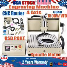 15kw Usb 4 Axis 6040z Cnc Router Engraver Engraving Machine Woodworking Vfd Us