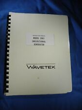 Wavetek Model 2001 Sweepsignal Generator Instruction Manual Free Shipping