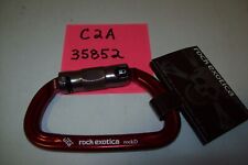Rock Exotica Rock D Autolock Red Carabiner Double Locking 6519 Lbs