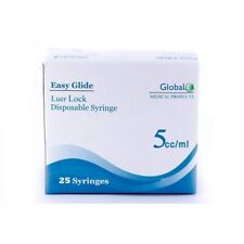 Easy Glide Syringes 5ml Box Of 25 5cc Luer Lock Without Needle Sterile