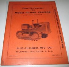 Allis Chalmers Hd 16ac Hd16ac Crawler Tractor Operators Manual Original Tm110a