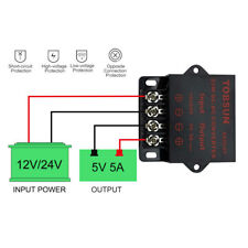 Dc 12v 24v To 5v 5a 25w Converter Regulator Power Supplies Transformer Converter