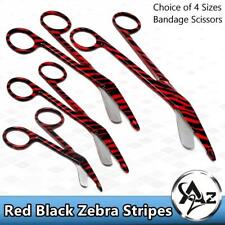 Bandage Lister Scissors For Veterinary Amp Medical Interns Red Black Zebra Pattern