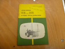 John Deere 10a Amp 20a 3 Point Hitch Sprayer Owner Operator Manual Omb25355
