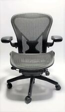Herman Miller Aeron Mesh Chair Medium B Fully Adjustable Posture Fit Black Mesh
