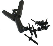 41 Pcs Plastic Poly Rivet Gun Quick Set Riveter Riveting Hand Tool Assorted Set